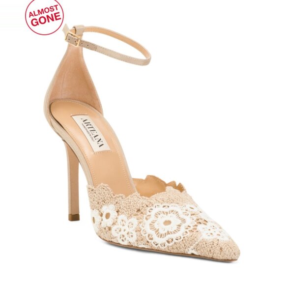 ARTEANA ecru Made In Italy Amalfi 95 Dorsay Heels - Picture 1 of 1